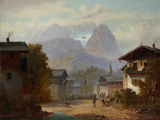 Anton Doll Ansicht von Garmisch china oil painting image